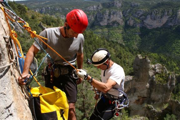 Canyoning - Dry canyon in the gorges du Tarn